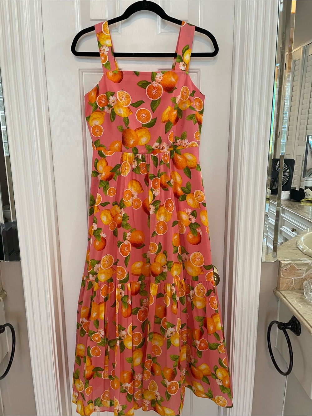 Pink Citrus Print Sundress